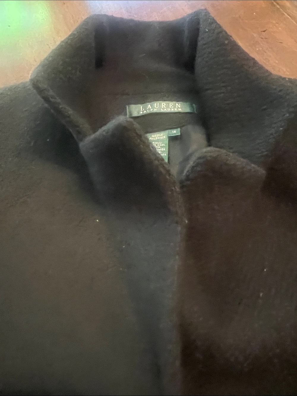 Vintage Ralph Lauren Black Mandarin Collar frog closure Jacket - Picture 5 of 7